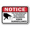 Signmission Safety Sign, 12 in Height, Aluminum, Video Surv - Notice For A-1218 Video Surv - Notice For - alternate 1